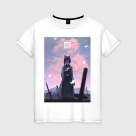 Женская футболка хлопок Шинобу Кочо: в Ухте, 100% хлопок | прямой крой, круглый вырез горловины, длина до линии бедер, слегка спущенное плечо | anime | cyberpunk | kawaii | kimetsu no yaiba | nezuko | аниме | арт | девушка | демон | демонесса | каваи | камадо | киберпанк | клинок рассекающий демонов | маска | незуко | шинобу