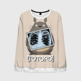 Мужской свитшот 3D с принтом My Neighbor Totoro рентген в Ухте, 100% полиэстер с мягким внутренним слоем | круглый вырез горловины, мягкая резинка на манжетах и поясе, свободная посадка по фигуре | anime | hayao miyazaki | japanese | meme | miyazaki | piano | studio ghibli | tokyo | totoro | гибли | котобус | мой | сосед | сусуватари | тонари | тоторо | хаяо миядзаки