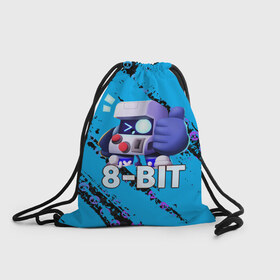Рюкзак-мешок 3D с принтом Brawl Stars 8-BIT в Ухте, 100% полиэстер | плотность ткани — 200 г/м2, размер — 35 х 45 см; лямки — толстые шнурки, застежка на шнуровке, без карманов и подкладки | 8 bit | 8 бит | brawl | brawl stars | crow | leon | stars | бравл | бравл старс | браво старс | игра | компьютерная | кров | леон | онлайн | старс