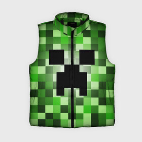 Женский жилет утепленный 3D с принтом MINECRAFT в Ухте,  |  | game | minecraft | блоки | игра | квадраты | компьютерная игра | крипер | майнкрафт