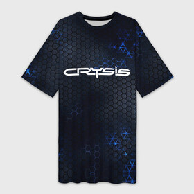 Платье-футболка 3D Crysis Armor: в Ухте,  |  | armor | crysis | crysis 4 | game | hex | hexagon | броня | броня crysis | гексагоны | доспехи | игра | крайзис | кризис | логотип | надпись | шутер