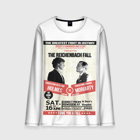 Мужской лонгслив 3D с принтом The reichenbach fall в Ухте, 100% полиэстер | длинные рукава, круглый вырез горловины, полуприлегающий силуэт | 221b | bbc | benedict cumberbatch | john watson | mark gatiss | martin freeman | sherlock holmes | steven moffat | бейкер | джон ватсон | мориарти | стрит | шерлок