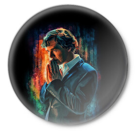 Значок с принтом Sherlock в Ухте,  металл | круглая форма, металлическая застежка в виде булавки | 221b | bbc | benedict cumberbatch | john watson | mark gatiss | martin freeman | sherlock holmes | steven moffat | бейкер | джон ватсон | мориарти | стрит | шерлок