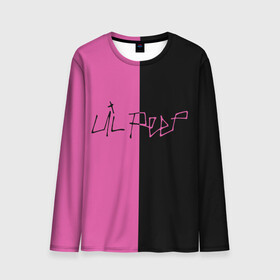 Мужской лонгслив 3D с принтом LIL PEEP в Ухте, 100% полиэстер | длинные рукава, круглый вырез горловины, полуприлегающий силуэт | lil peep | lil prince | pink | зарубежная музыка | лил пип | маленький принц
