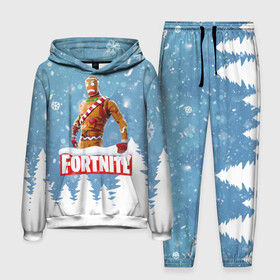 Мужской костюм 3D (с толстовкой) с принтом Новогодний Fortnite в Ухте,  |  | 2020 | christmas | fortnite | fortnite 2 | fortnite chapter 2 | fortnite2 | fortnite: chapter 2 | new year | snow | winter | игры | новогодний | новый год | фортнайт | фортнайт 2