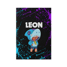 Обложка для паспорта матовая кожа BRAWL STARS LEON SHARK: в Ухте, натуральная матовая кожа | размер 19,3 х 13,7 см; прозрачные пластиковые крепления | brawl stars | bull | colt | crow | leon | leon shark | shark | stars | акула | берли | ворон | динамайк | кольт | леон | леон акула | нита | спайк | шелли | эль примо