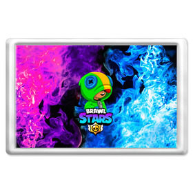 Магнит 45*70 с принтом BRAWL STARS LEON | ЛЕОН ОГОНЬ в Ухте, Пластик | Размер: 78*52 мм; Размер печати: 70*45 | brawl stars | bull | colt | crow | leon | leon shark | shark | stars | акула | берли | ворон | динамайк | кольт | леон | леон акула | нита | спайк | шелли | эль примо