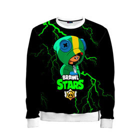 Детский свитшот 3D с принтом Brawl Stars LEON в Ухте, 100% полиэстер | свободная посадка, прямой крой, мягкая тканевая резинка на рукавах и понизу свитшота | 8 bit | 8 бит | brawl | brawl stars | crow | leon | stars | бравл | бравл старс | браво старс | гроза | игра | компьютерная | кров | леон | молния | онлайн | старс