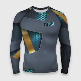 Мужской рашгард 3D с принтом MASS EFFECT N7 | МАСС ЭФФЕКТ Н7 в Ухте,  |  | Тематика изображения на принте: andromeda | bioware | n7 | shepard | shooter | геты | жнецы | инженер | масс эффект | разведчик | солдат | страж | цербер | штурмовик | шутер