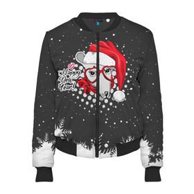 Женский бомбер 3D 2020 - Год крысы: в Ухте, 100% полиэстер | застегивается на молнию, по бокам два кармана без застежек, мягкие манжеты, по низу бомбера и на воротнике — эластичная резинка | 2020 | mouse | rat | годкрысы | годмыши | зима | зимняя | крыса | мороз | мышка | мышь | новогодняя | новый год | новый год 2020 | рождество | симолгода | снег | холод