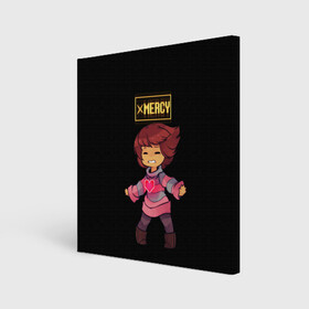 Холст квадратный с принтом UNDERTALE FRISK в Ухте, 100% ПВХ |  | chara | frisk | sans | undertale | андертале | андертейл | игра | подземная история | подземная сказка | санс | ундертале | фриск | чара