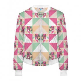 Женский бомбер 3D Геометрическая иллюзия: в Ухте, 100% полиэстер | застегивается на молнию, по бокам два кармана без застежек, мягкие манжеты, по низу бомбера и на воротнике — эластичная резинка |