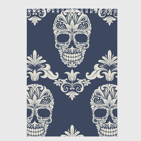 Скетчбук Череп из узоров: в Ухте, 100% бумага
 | 48 листов, плотность листов — 100 г/м2, плотность картонной обложки — 250 г/м2. Листы скреплены сверху удобной пружинной спиралью |