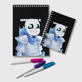 Блокнот с принтом UNDERTALE в Ухте, 100% бумага | 48 листов, плотность листов — 60 г/м2, плотность картонной обложки — 250 г/м2. Листы скреплены удобной пружинной спиралью. Цвет линий — светло-серый
 | chara | frisk | sans | undertale | андертале | андертейл | игра | подземная история | подземная сказка | санс | ундертале | фриск | чара