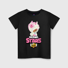 Детская футболка хлопок с принтом Brawl Stars Leon Unicorn в Ухте, 100% хлопок | круглый вырез горловины, полуприлегающий силуэт, длина до линии бедер | brawl | brawl stars | leon | stars | unicorn | бравл старс | брол старс | единорог | игра | леон | мобильная игра | мобильные игры