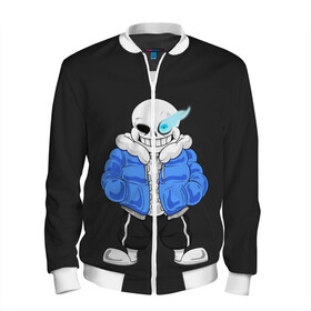 Мужской бомбер 3D с принтом UNDERTALE в Ухте, 100% полиэстер | застегивается на молнию, по бокам два кармана без застежек, по низу бомбера и на воротнике - эластичная резинка | chara | frisk | sans | undertale | андертале | андертейл | игра | подземная история | подземная сказка | санс | ундертале | фриск | чара