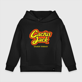 Детское худи Oversize хлопок с принтом Cactus Jack в Ухте, френч-терри — 70% хлопок, 30% полиэстер. Мягкий теплый начес внутри —100% хлопок | боковые карманы, эластичные манжеты и нижняя кромка, капюшон на магнитной кнопке | reeses puffs | travis scott | джэк | кактус | трэвис скотт