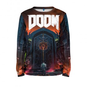 Детский лонгслив 3D с принтом DOOM - Hellgate в Ухте, 100% полиэстер | длинные рукава, круглый вырез горловины, полуприлегающий силуэт
 | doom | eternal | game | gate | hell | horror | ад | врата | дум | игра | персонаж | хоррор | шутер