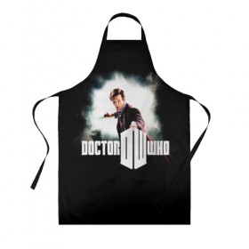Фартук 3D с принтом Doctor Who в Ухте, 100% полиэстер | общий размер — 65 х 85 см, ширина нагрудника — 26 см, горловина — 53 см, длина завязок — 54 см, общий обхват в поясе — 173 см. Принт на завязках и на горловине наносится с двух сторон, на основной части фартука — только с внешней стороны | doctor | who | доктор | доктор кто | кто