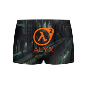 Мужские трусы 3D с принтом half-life 2 ALYX в Ухте, 50% хлопок, 50% полиэстер | классическая посадка, на поясе мягкая тканевая резинка | Тематика изображения на принте: 