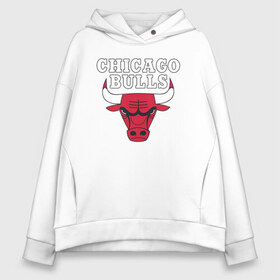 Женское худи Oversize хлопок с принтом CHICAGO BULLS в Ухте, френч-терри — 70% хлопок, 30% полиэстер. Мягкий теплый начес внутри —100% хлопок | боковые карманы, эластичные манжеты и нижняя кромка, капюшон на магнитной кнопке | bulls | chicago | chicago bulls | nba | red bulls | usa | америка | быки | нба | сша | чикаго буллс