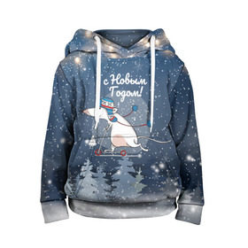 Детская толстовка 3D с принтом Крыса на самокате 2020 в Ухте, 100% полиэстер | двухслойный капюшон со шнурком для регулировки, мягкие манжеты на рукавах и по низу толстовки, спереди карман-кенгуру с мягким внутренним слоем | Тематика изображения на принте: 2020 | mouse | rat | годкрысы | годмыши | зима | зимняя | крыса | мороз | мышка | мышь | новогодняя | новый год | новый год 2020 | рождество | симолгода | снег | холод