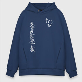 Мужское худи Oversize хлопок с принтом BAD VIBES FOREVER в Ухте, френч-терри — 70% хлопок, 30% полиэстер. Мягкий теплый начес внутри —100% хлопок | боковые карманы, эластичные манжеты и нижняя кромка, капюшон на магнитной кнопке | bad | forever | tentacion | vibes | xtentacion | xxxtentacion | икс | тентасьён | тентасьон