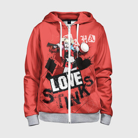 Детская толстовка 3D на молнии с принтом Harley Quinn в Ухте, 100% полиэстер |  манжеты и пояс оформлены широкой мягкой резинкой, двухслойный капюшон со шнурком для регулировки, спереди карманы и застежка-молния
 | harleen quinzel | harley | harley quin | harley quinn | shtatharley | харли квин | харли квинн | харли куин | харли куинн | харлин квинзель