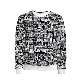 Детский свитшот 3D с принтом Mad Love в Ухте, 100% полиэстер | свободная посадка, прямой крой, мягкая тканевая резинка на рукавах и понизу свитшота | harleen quinzel | harley | harley quin | harley quinn | харли квин | харли квинн | харли куин | харли куинн | харлин квинзель
