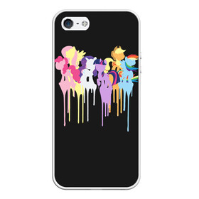 Чехол для iPhone 5/5S матовый с принтом My little pony в Ухте, Силикон | Область печати: задняя сторона чехла, без боковых панелей | applejack | little | magic | mlp | my | pinkie pie | pony | rainbow dash | rarity | twilight | дракон | дружба | единорог | искорка | пони | селестия | спайк | сумеречная | это чудо