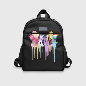 Детский рюкзак 3D с принтом My little pony в Ухте, 100% полиэстер | лямки с регулируемой длиной, сверху петелька, чтобы рюкзак можно было повесить на вешалку. Основное отделение закрывается на молнию, как и внешний карман. Внутри дополнительный карман. По бокам два дополнительных кармашка | Тематика изображения на принте: applejack | little | magic | mlp | my | pinkie pie | pony | rainbow dash | rarity | twilight | дракон | дружба | единорог | искорка | пони | селестия | спайк | сумеречная | это чудо