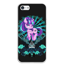 Чехол для iPhone 5/5S матовый с принтом My little pony в Ухте, Силикон | Область печати: задняя сторона чехла, без боковых панелей | applejack | little | magic | mlp | my | pinkie pie | pony | rainbow dash | rarity | twilight | дракон | дружба | единорог | искорка | пони | селестия | спайк | сумеречная | это чудо