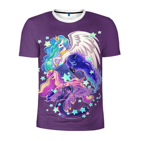 Мужская футболка 3D спортивная с принтом  My little pony в Ухте, 100% полиэстер с улучшенными характеристиками | приталенный силуэт, круглая горловина, широкие плечи, сужается к линии бедра | applejack | little | magic | mlp | my | pinkie pie | pony | rainbow dash | rarity | twilight | дракон | дружба | единорог | искорка | пони | селестия | спайк | сумеречная | это чудо