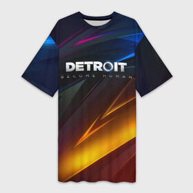 Платье-футболка 3D с принтом DETROIT BECOME HUMAN в Ухте,  |  | Тематика изображения на принте: ai | android | connor | detroit | detroit become human | rk 800 | rk 900 | robots | андроиды | детектив | игра | интерактивное кино | кара | коннор | маркус | роботы | экшн