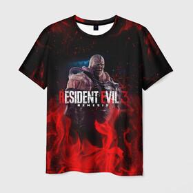 Мужская футболка 3D с принтом RESIDENT EVIL 3 в Ухте, 100% полиэфир | прямой крой, круглый вырез горловины, длина до линии бедер | ada wong | biohazard | leon | nemesis | project resistance | raccoon city | re | re3 | resident evil | resident evil 3 | rpd | stars | umbrella | ада вонг | амбрелла | немезис | ужасы