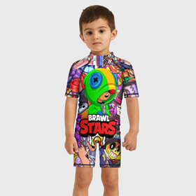 Детский купальный костюм 3D BRAWL STARS LEON | ЛЕОН: в Ухте, Полиэстер 85%, Спандекс 15% | застежка на молнии на спине | brawl stars | bull | colt | crow | leon | leon shark | shark | stars | акула | берли | ворон | динамайк | кольт | леон | леон акула | нита | спайк | шелли | эль примо