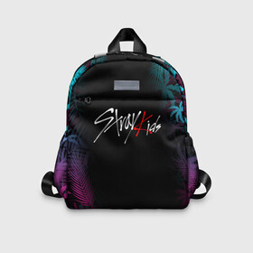 Детский рюкзак 3D с принтом STRAY KIDS в Ухте, 100% полиэстер | лямки с регулируемой длиной, сверху петелька, чтобы рюкзак можно было повесить на вешалку. Основное отделение закрывается на молнию, как и внешний карман. Внутри дополнительный карман. По бокам два дополнительных кармашка | skz | stray kids | бан чан | ли ноу | скз | стрей кидс | сынмин | уджин | феликс | хан | хёджин | чанбин