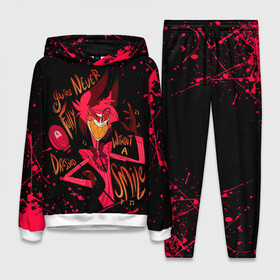 Женский костюм 3D (с толстовкой) с принтом ОТЕЛЬ ХАЗБИН | HOTEL HAZBIN | АЛАСТОР в Ухте,  |  | alastor | charlie | hazbin | hazbin hotel | hell | sinner | ад | аластор | грешник | отель хазбин | хазбин | чарли