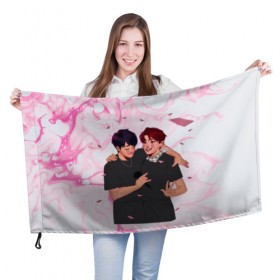 Флаг 3D с принтом Stray Kids в Ухте, 100% полиэстер | плотность ткани — 95 г/м2, размер — 67 х 109 см. Принт наносится с одной стороны | 