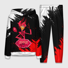 Женский костюм 3D (с толстовкой) с принтом ОТЕЛЬ ХАЗБИН АЛАСТОР в Ухте,  |  | alastor | charlie | hazbin | hazbin hotel | hell | sinner | ад | аластор | грешник | отель хазбин | хазбин | чарли