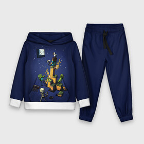 Детский костюм 3D (с толстовкой) с принтом MINECRAFT в Ухте,  |  | game | minecraft | блоки | игра | квадраты | компьютерная игра | крипер | майнкрафт