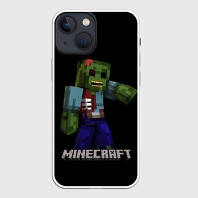 Чехол для iPhone 13 mini с принтом MINECRAFT ЗОМБИ в Ухте,  |  | game | minecraft | блоки | зомби | игра | квадраты | компьютерная игра | крипер | майнкрафт