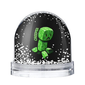 Снежный шар с принтом MINECRAFT CREEPER в Ухте, Пластик | Изображение внутри шара печатается на глянцевой фотобумаге с двух сторон | 