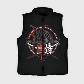 Женский жилет утепленный 3D с принтом Самурай в Ухте,  |  | рисунок | самурай | череп | череп самурая | шлем самурая