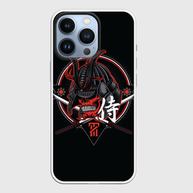 Чехол для iPhone 13 Pro с принтом Самурай в Ухте,  |  | рисунок | самурай | череп | череп самурая | шлем самурая