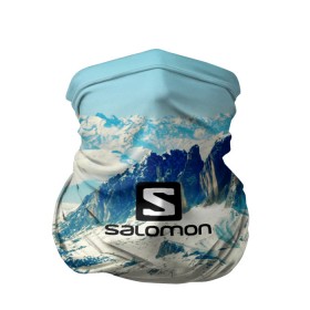 Бандана-труба 3D с принтом SALOMON в Ухте, 100% полиэстер, ткань с особыми свойствами — Activecool | плотность 150‒180 г/м2; хорошо тянется, но сохраняет форму | salomon | горы | снег | спорт