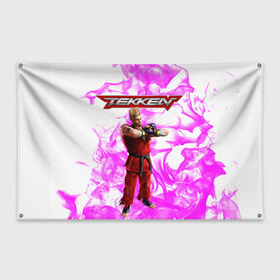 Флаг-баннер с принтом Пол Феникс в Ухте, 100% полиэстер | размер 67 х 109 см, плотность ткани — 95 г/м2; по краям флага есть четыре люверса для крепления | paul phoenix | tekken | игры | пол феникс | тейкен