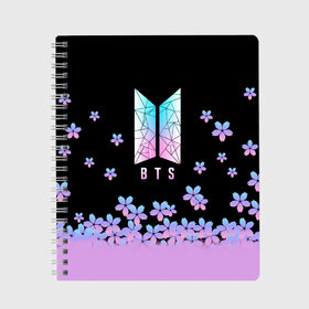 Тетрадь с принтом BTS в Ухте, 100% бумага | 48 листов, плотность листов — 60 г/м2, плотность картонной обложки — 250 г/м2. Листы скреплены сбоку удобной пружинной спиралью. Уголки страниц и обложки скругленные. Цвет линий — светло-серый
 | bangtan boys | bt21 | bts | бтс