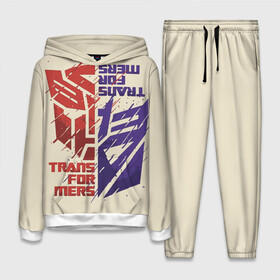 Женский костюм 3D (с толстовкой) с принтом Transformers в Ухте,  |  | bumblebee | transformers | автоботы | бамблби | мегатрон | оптимус прайм | роботы | трансформеры