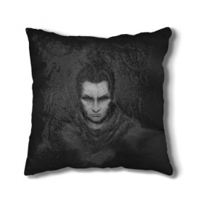Подушка 3D с принтом Sekiro Art в Ухте, наволочка – 100% полиэстер, наполнитель – холлофайбер (легкий наполнитель, не вызывает аллергию). | состоит из подушки и наволочки. Наволочка на молнии, легко снимается для стирки | art | die | game | ninja | sekiro | shadows | twice | арт | игра | ниндзя | самураи | самурай | синобу | япония